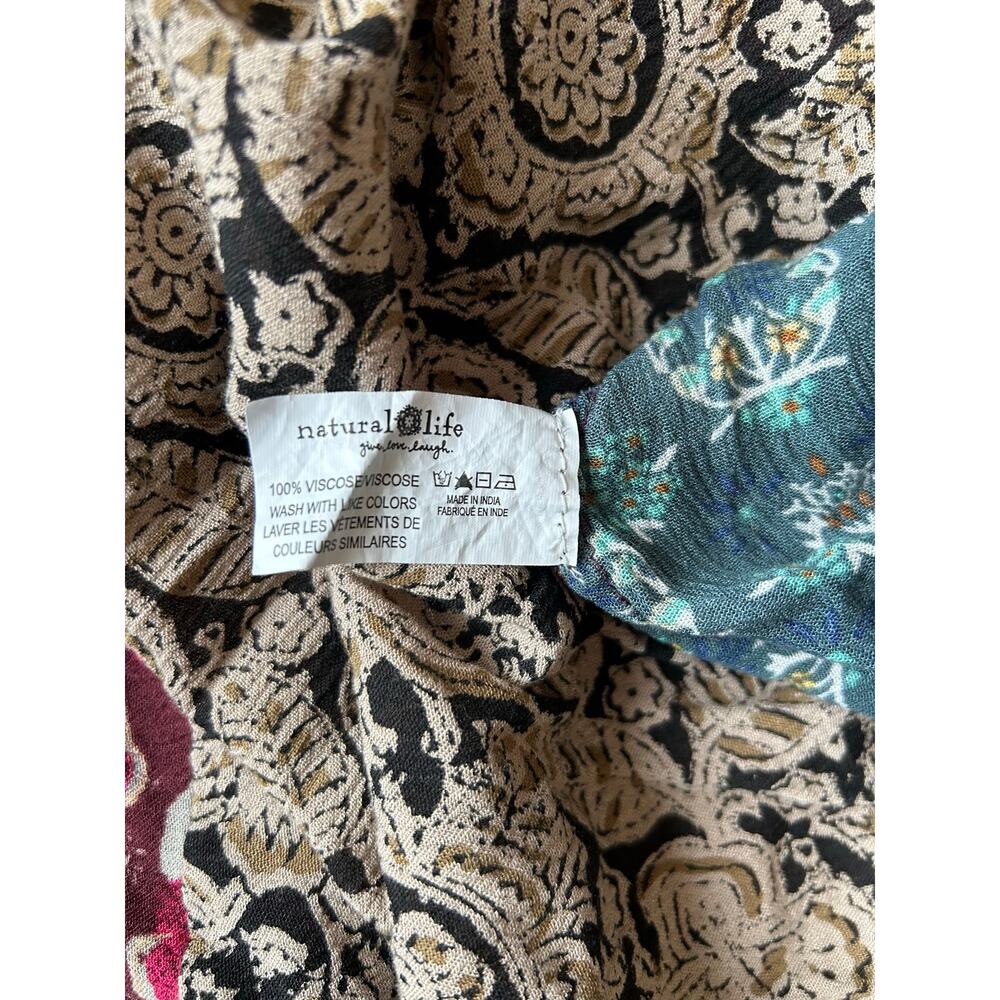 Natural Life Patchwork MaxiSkirt Floral Boho Hippie Flowy festival cottage indie - Picture 8 of 14
